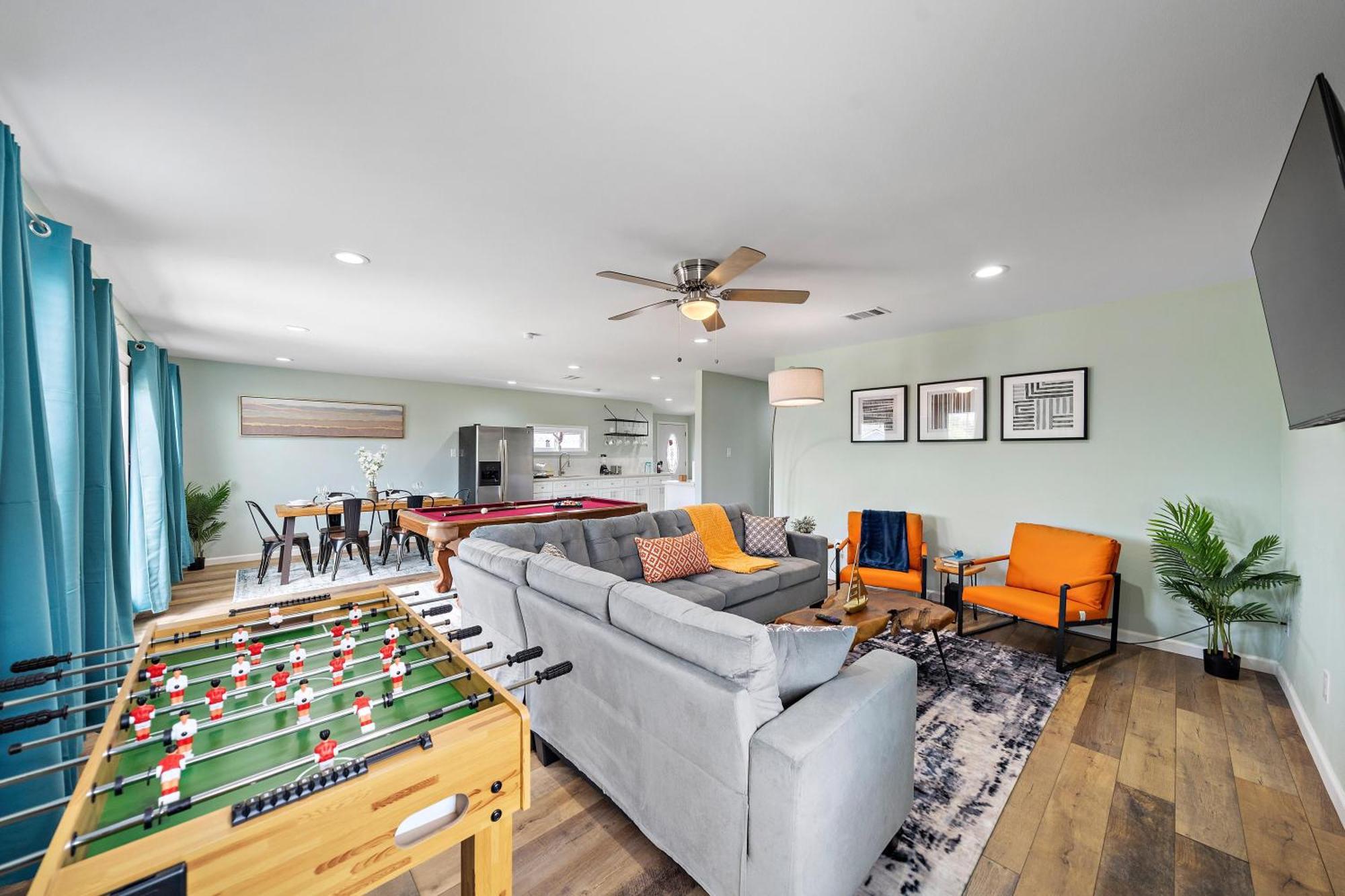 Nr Beach Pier Oasis Game Tables Yard Bbq Galveston Esterno foto