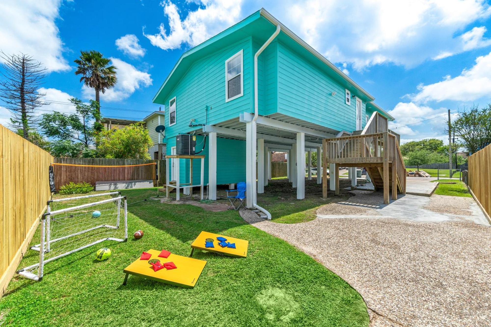 Nr Beach Pier Oasis Game Tables Yard Bbq Galveston Esterno foto